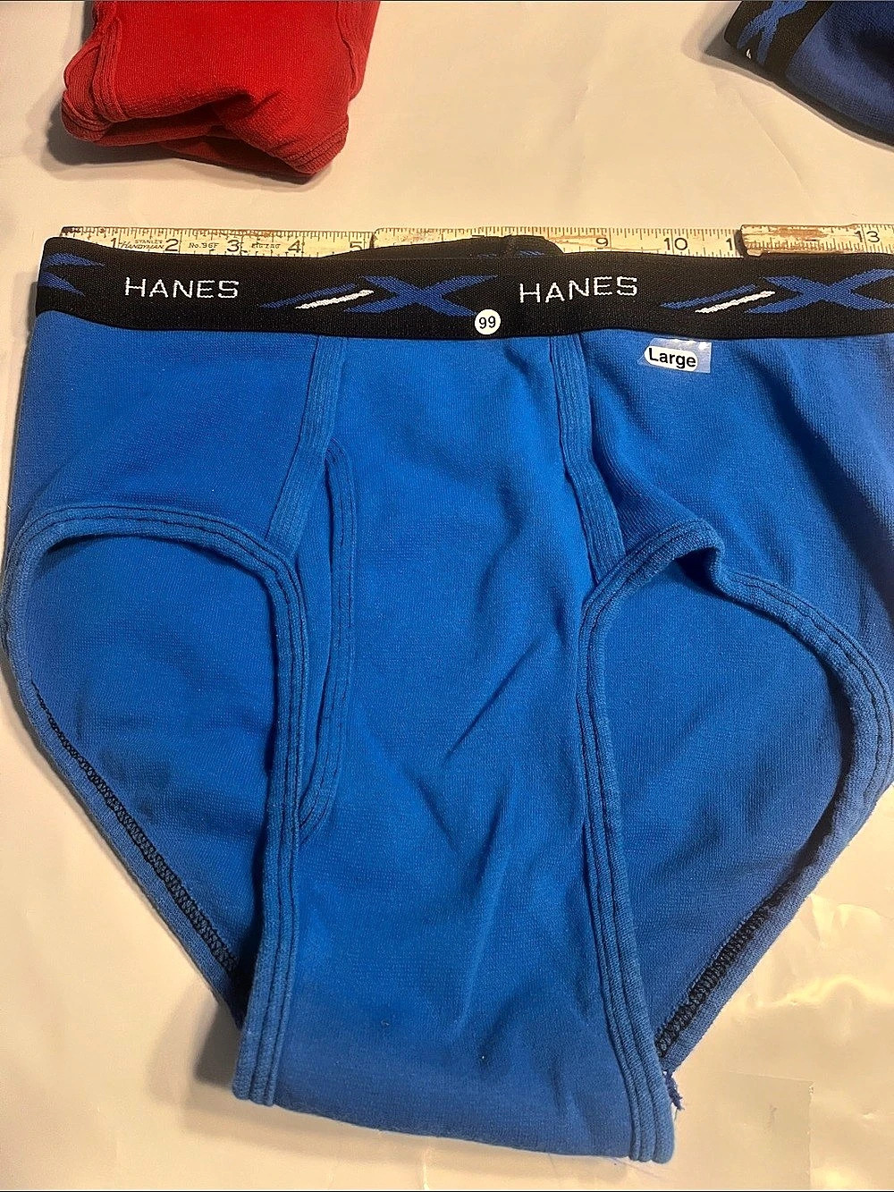 .99 . Hanes X-Temp Briefs Men's Blue & Black Briefs Large